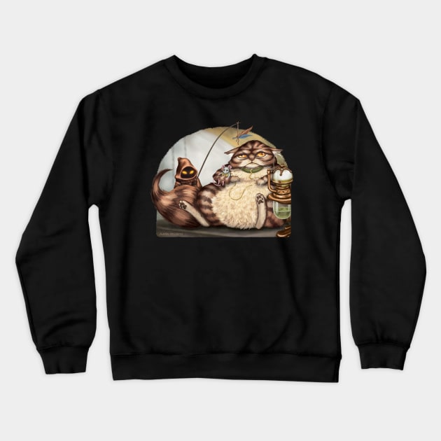 Jabba the Cat Crewneck Sweatshirt by GeekyPet